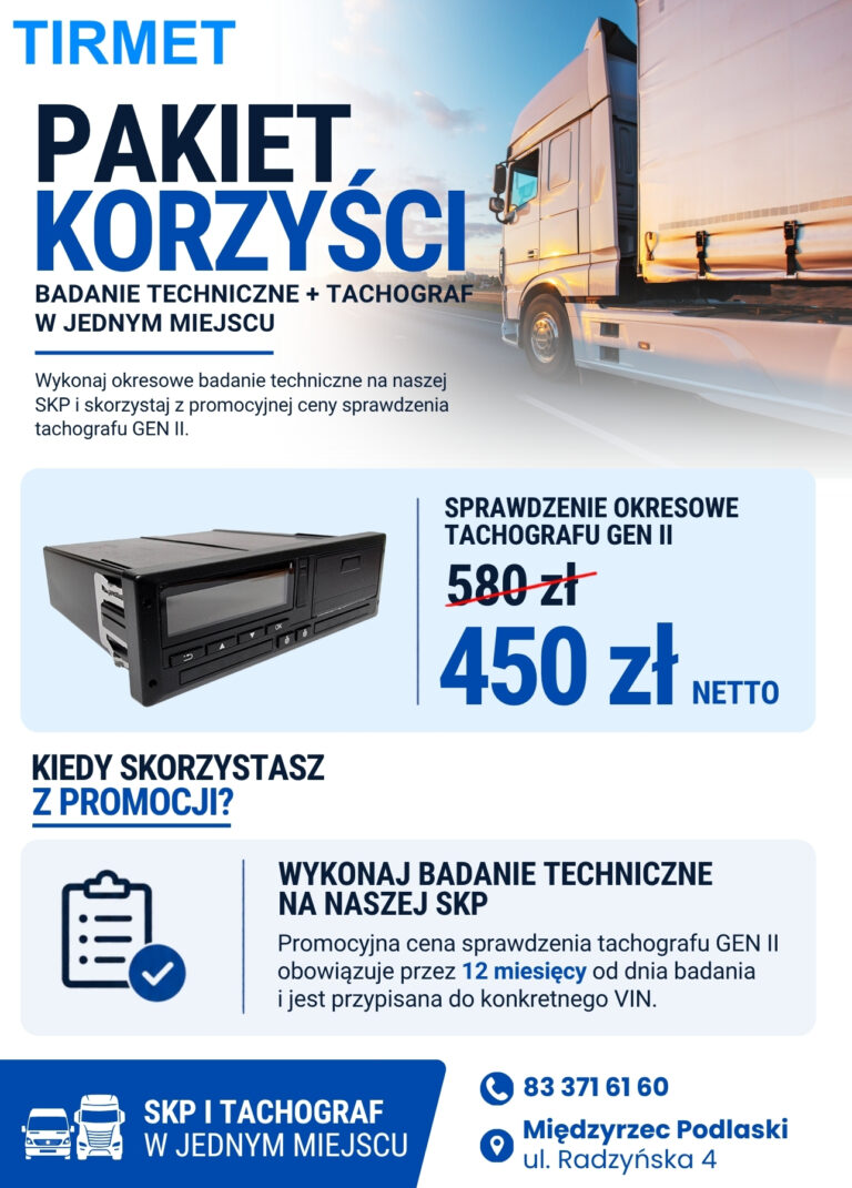 pakiet korzyści tachograf gen 2